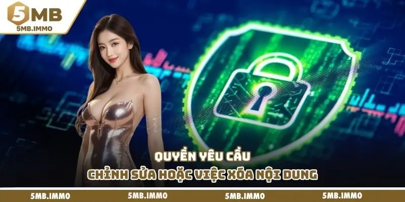 Quyền yêu cầu chỉnh sửa hoặc việc xóa nội dung