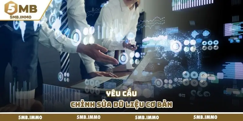 Yêu cầu chỉnh sửa dữ liệu cơ bản